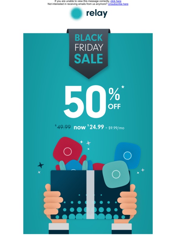 50% off - Black Friday is here