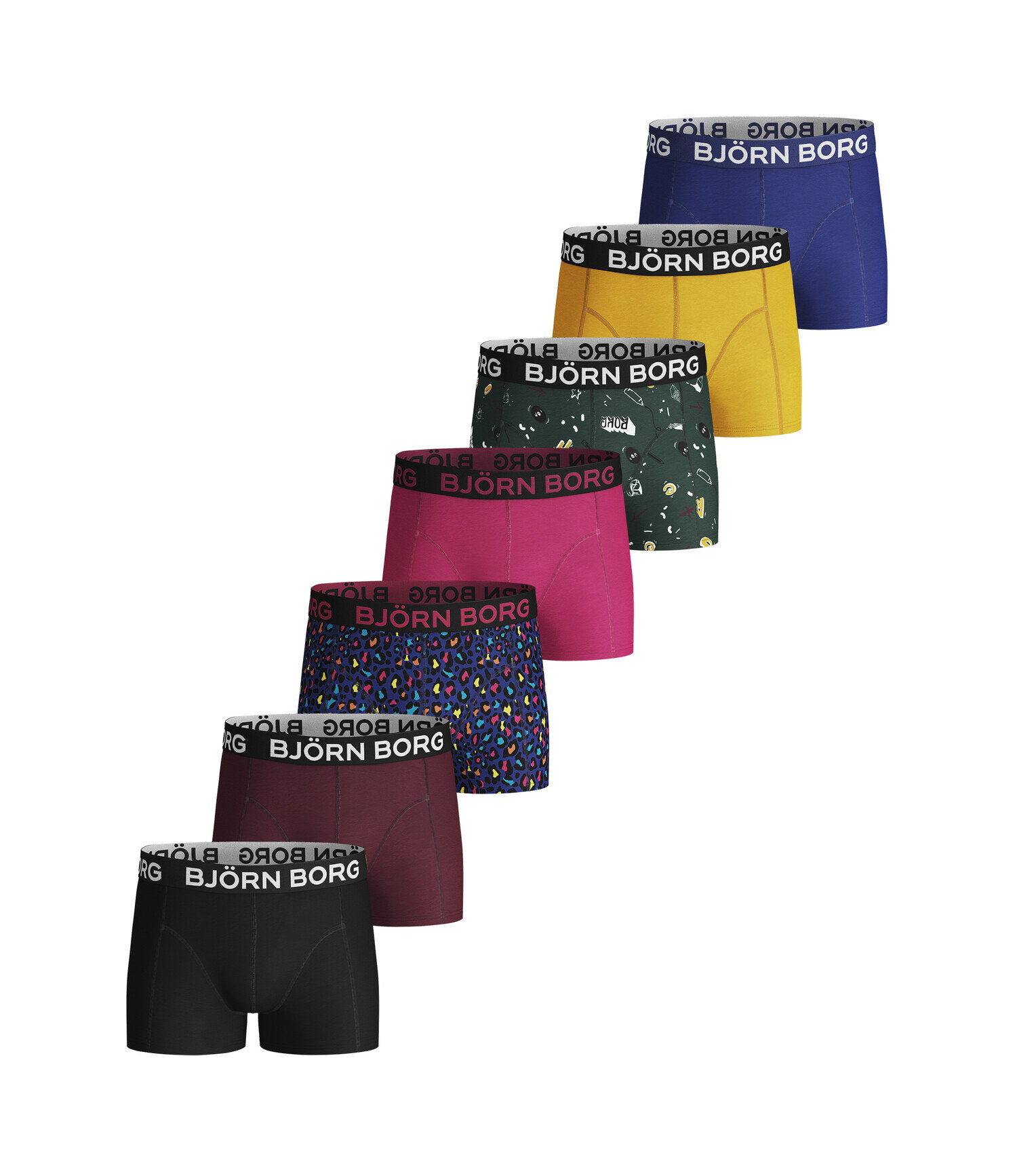 Bjorn Borg Boxershorts Shorts Sammy Graphic Floral 2 pack Black Beauty  (90651) | The Little Green Bag