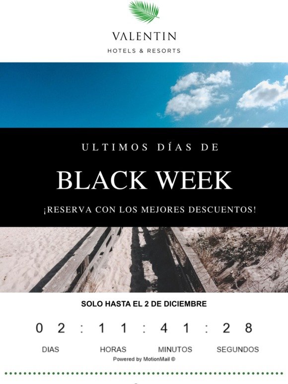 Últimos días de Black Week en Valentin Hotels