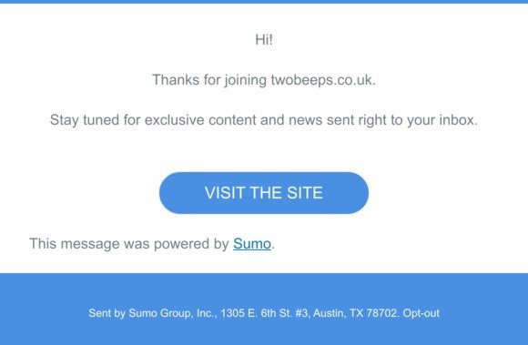 Welcome from twobeeps.co.uk