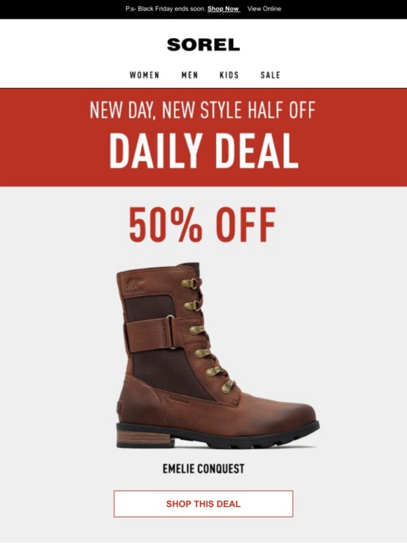 sorel daily deal