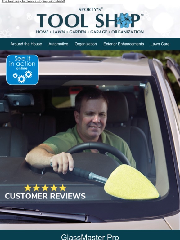 Sporty's Tool Shop Glass Master Pro Clean Your Car's Windshield With