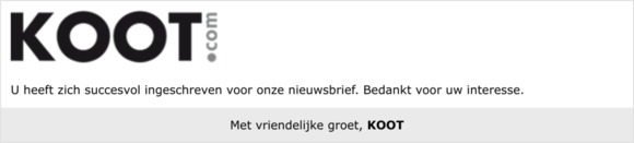 Inschrijving nieuwsbrief succesvol