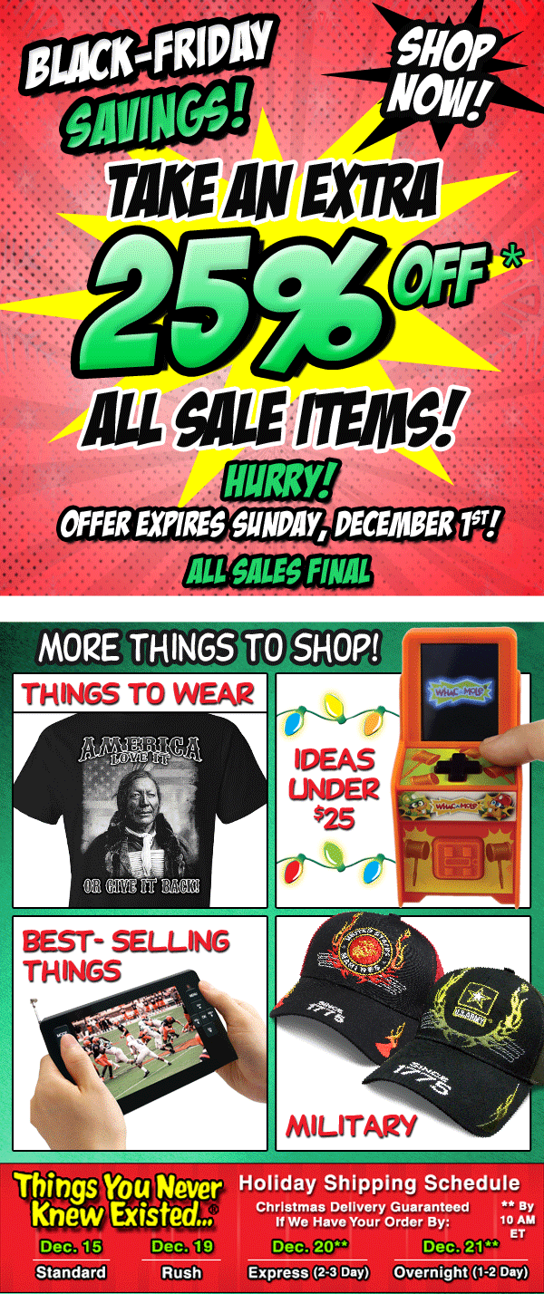 Things You Never Knew Existed Online Catalog This Sale Is Almost Over