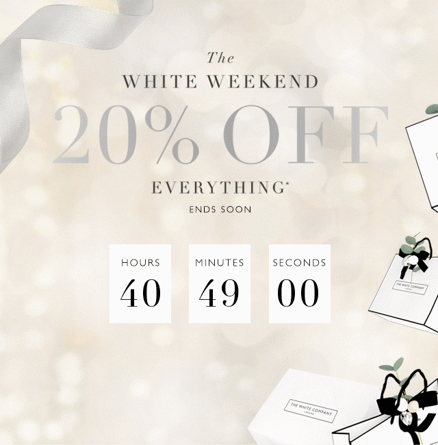 The White Company 20 off gifts for all Only two days left Milled