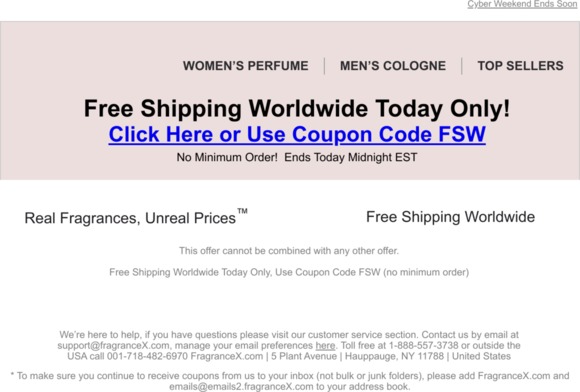 perfume worldwide coupon