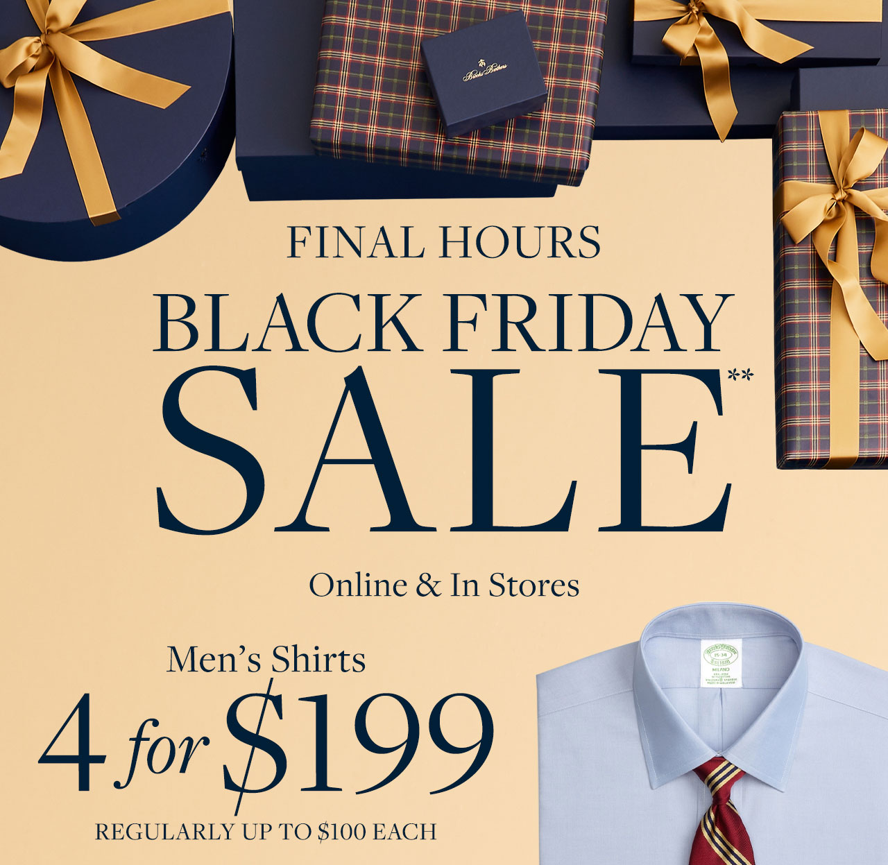 brooks brothers 4 shirts for 199