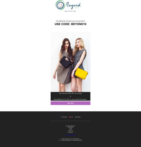[Additional 10% OFF] Here's your discount code!