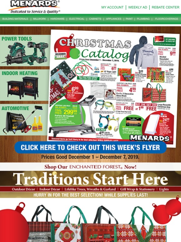 Menards Christmas Catalog Second Week To Save! Milled