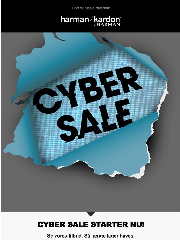 Se vores Cyber Sale