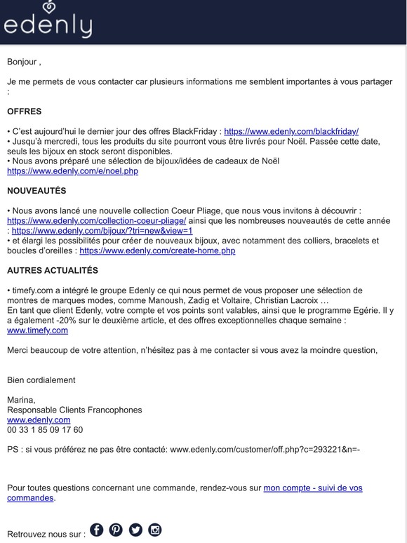 Informations utiles sur Edenly