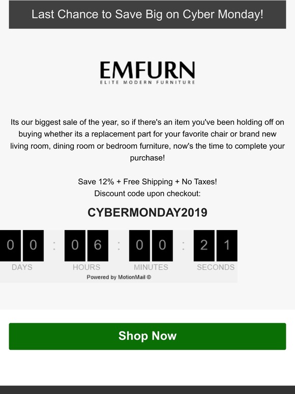 Last Chance to SAVE on Cyber Monday!!!