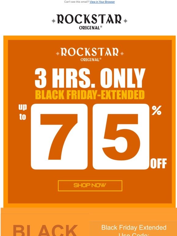 Rockstar Original 🚧BLACK FRIDAY SALE HAS JUST 3 HOURS LEFT 🚧 Milled