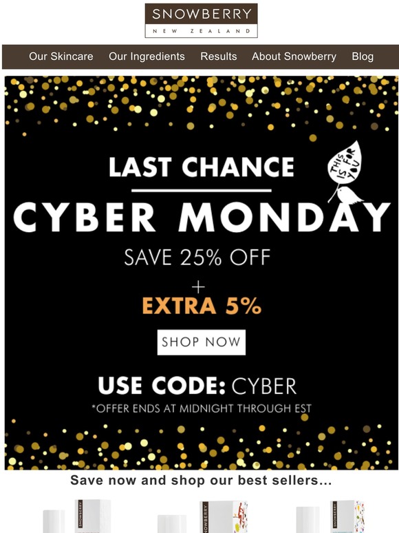 Last Chance | 25% off Everything + Extra 5%