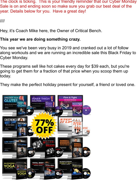 Cyber Monday Celebration (Best Deal of the Year!)