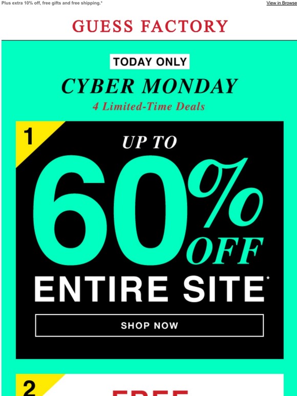 guess factory cyber monday