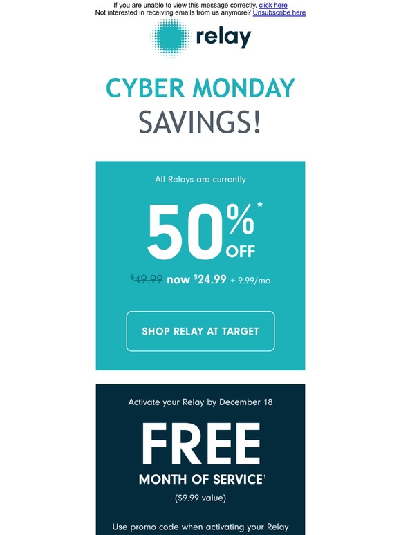 Half off + free service. Open for details.