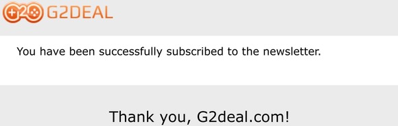 Newsletter subscription success