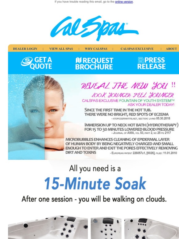 Cal Spas Fountain of Youth System