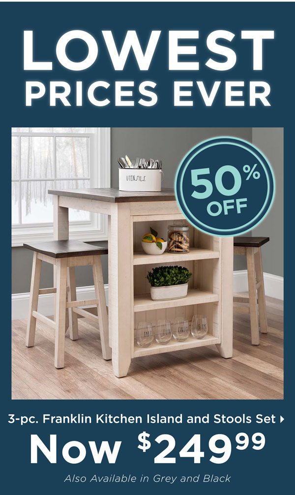 franklin kitchen island with stools