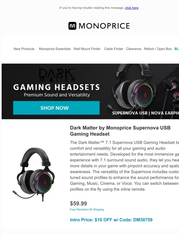 dark matter by monoprice supernova usb gaming headset