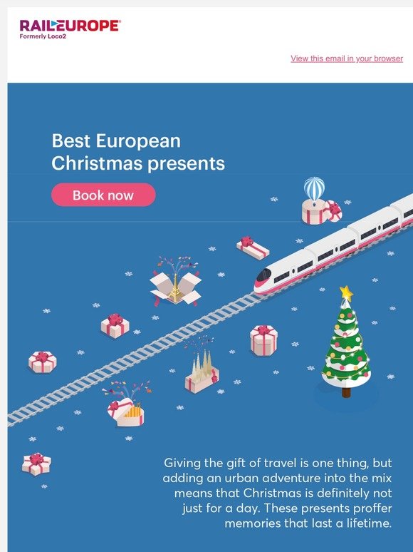 Travel ideas as gifts this Christmas 🎁 🚄