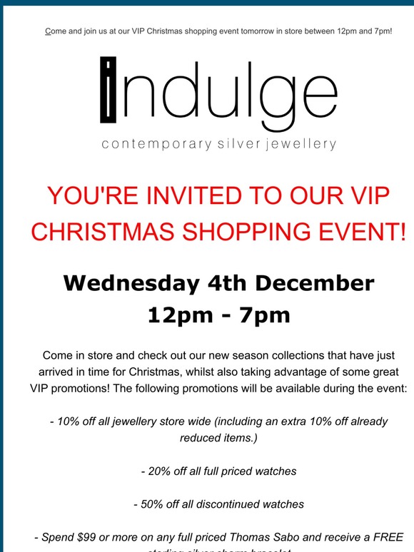 VIP Christmas Shopping Event!