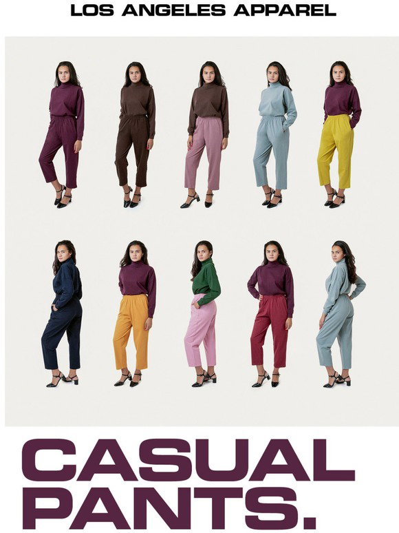 Los Angeles Apparel: Casual Pants. | Milled