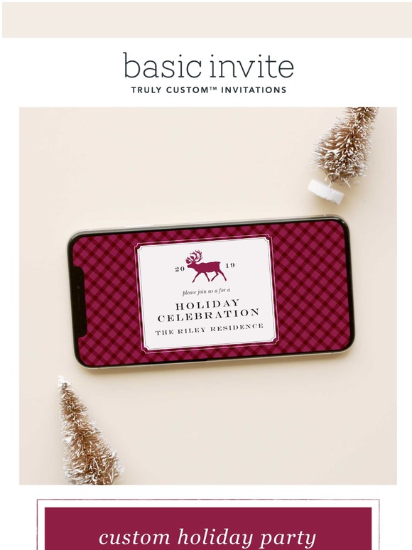 Check Out Basic Invite's 2019 Holiday Party Websites