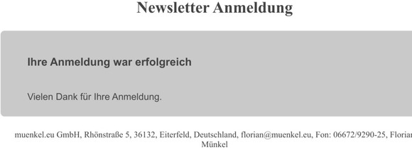 Anmeldebestätigung