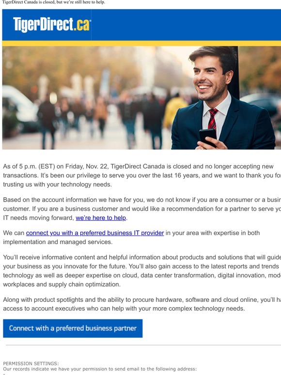 TigerDirect: TigerDirect Canada has closed for business | Milled