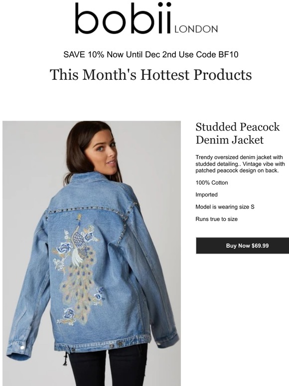 peacocks denim jacket