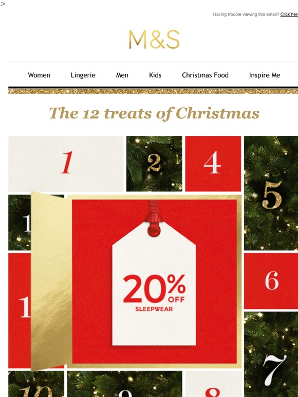 Marks and Spencer Ireland 20 off the gift of sleep Milled