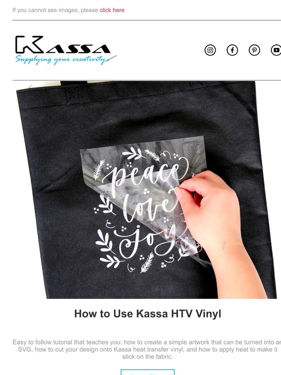 Crafty Thursday  Kassa Heat Transfer Vinyl Sheets Review 