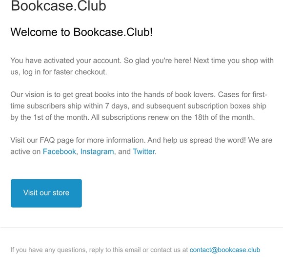 Customer account confirmation