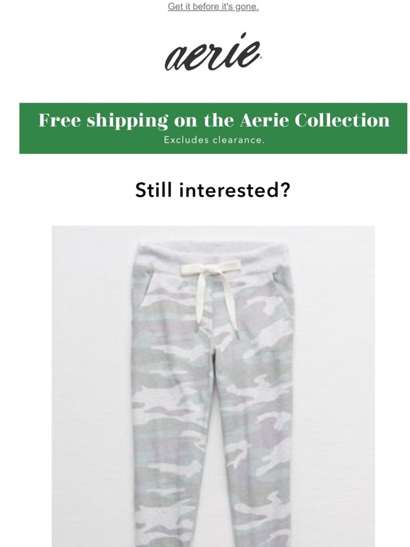 aerie joggers camo