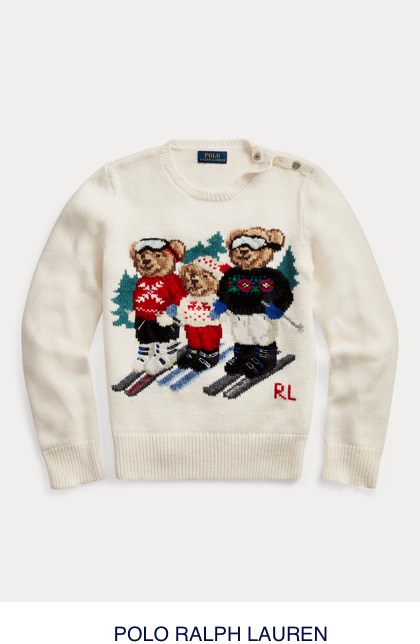 crest bear wool sweater