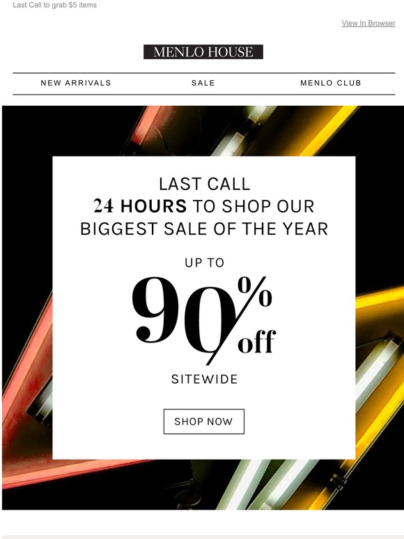 Last 24 Hours | More items at 90% off