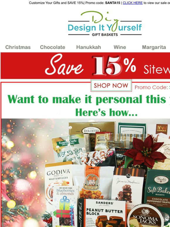 Design It Yourself Gift Baskets Email Newsletters Shop