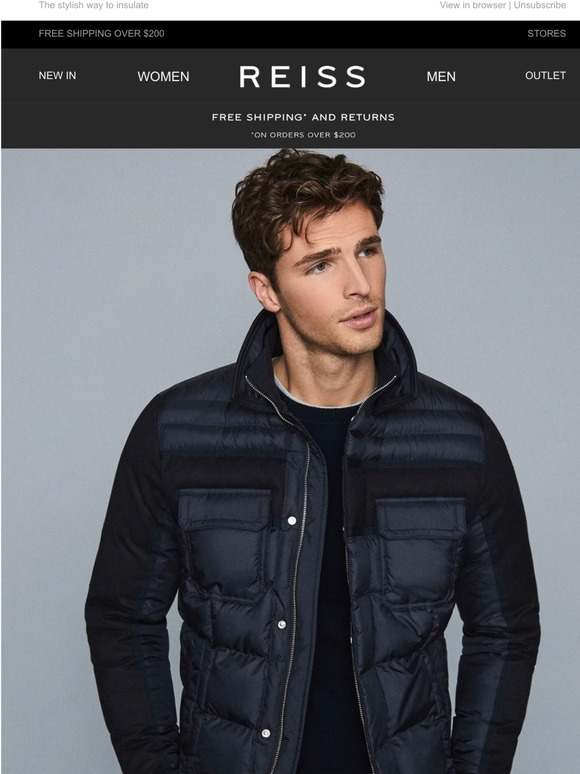 reiss puffer jacket mens