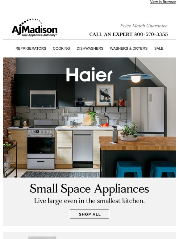 Aj Madison Haier Appliances Designed for City Living Milled