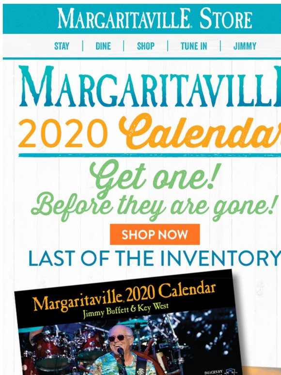 Margaritaville Store 2020 Jimmy Buffett Calendar Limited Quantities