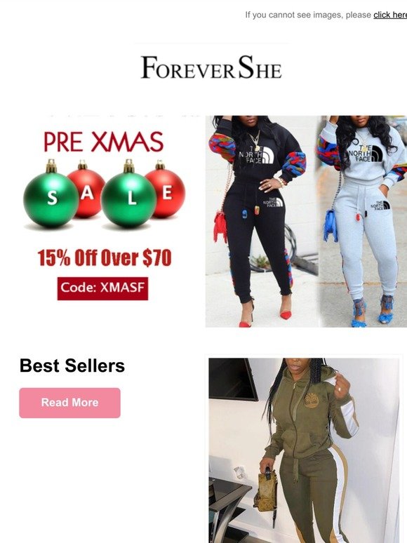Thanks from Forevershe! You win 15% Coupon for Xmas Sale!