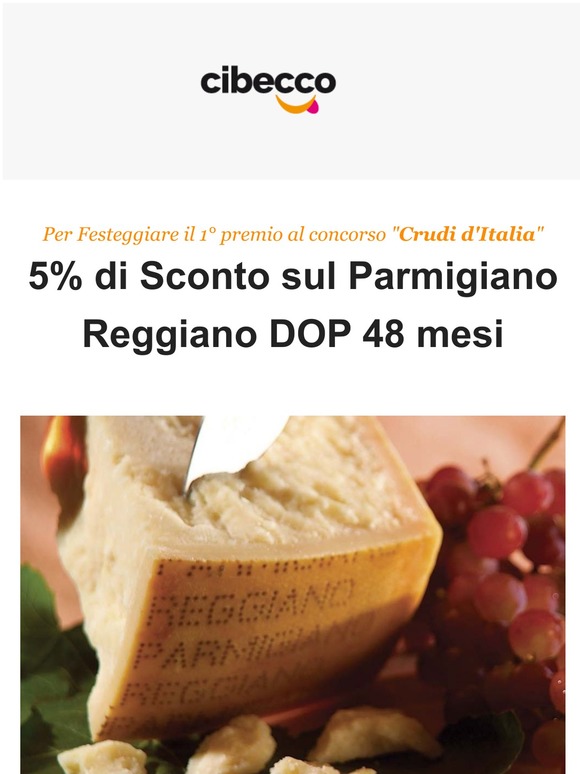 5% di Sconto sul Parmigiano Reggiano DOP 48 Mesi
