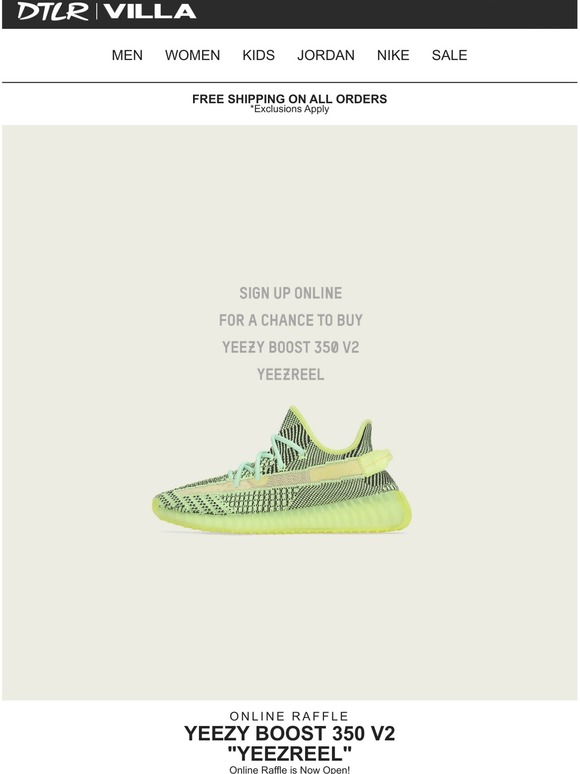 villa yeezy raffle