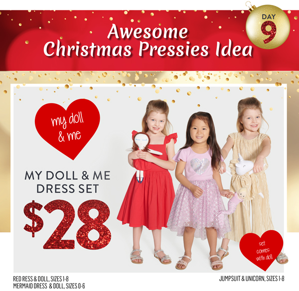 doll and me christmas dress