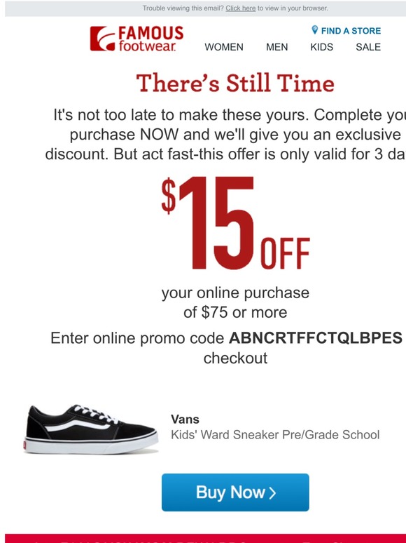 famous shoes promo code
