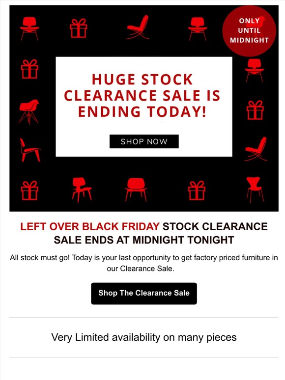 Last Day!! ALL STOCK MUST GO CLEARANCE SALE