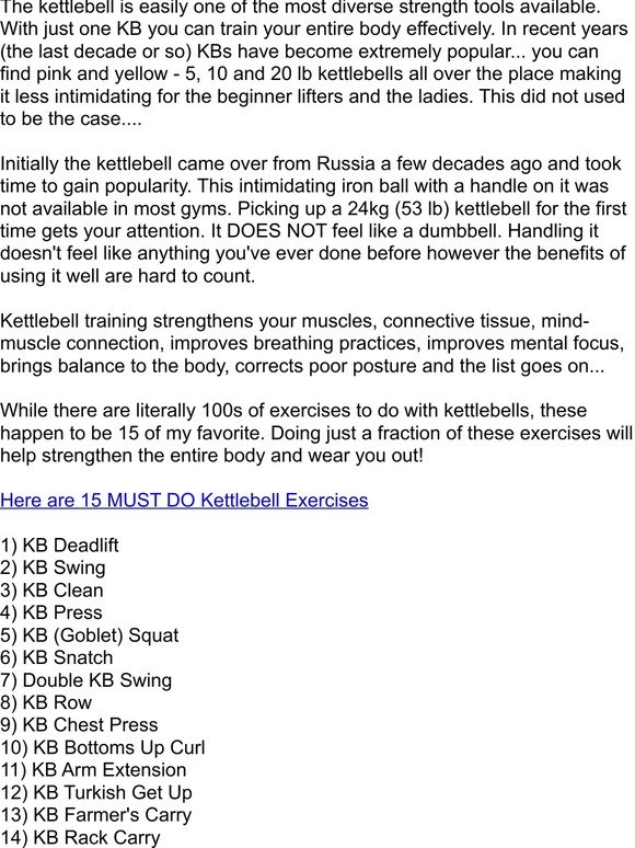 15-Must Do Kettlebell Exercises