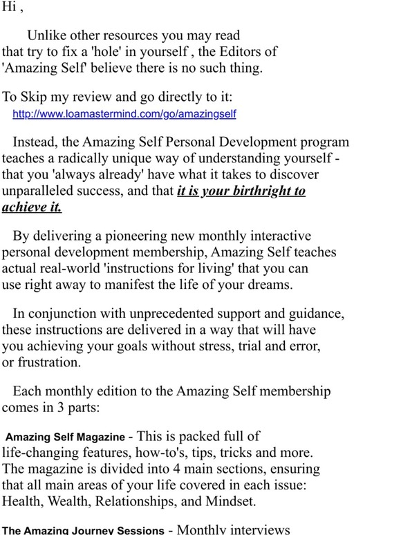 Your Amazing Self 2.0!